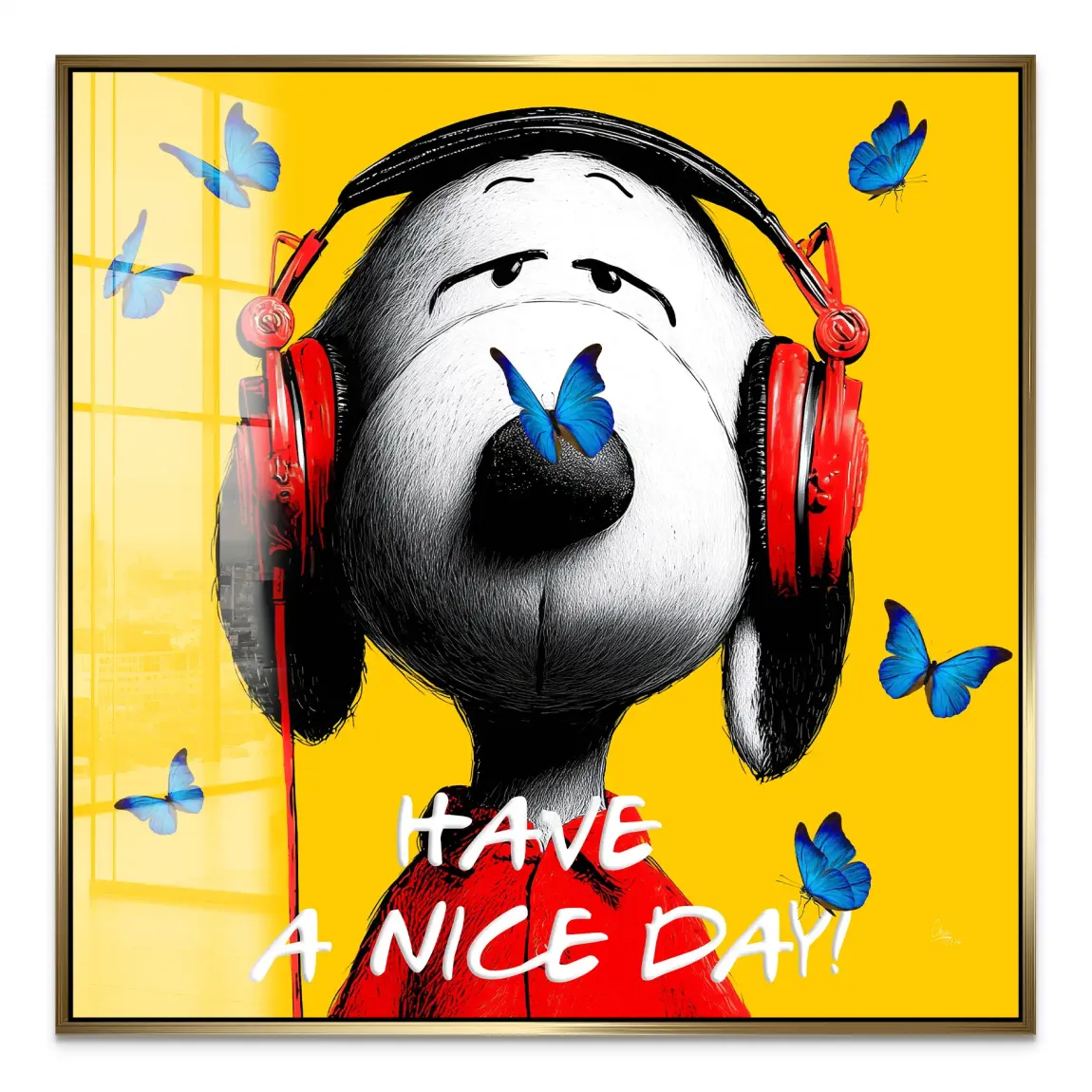 Snoopy Nice Day Acrylglasbild