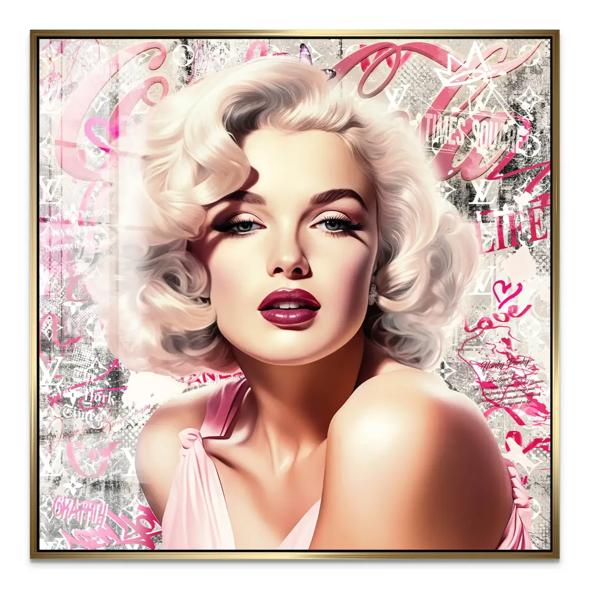 Marilyn Glam in Pink Acrylglas Bild INGALERIE