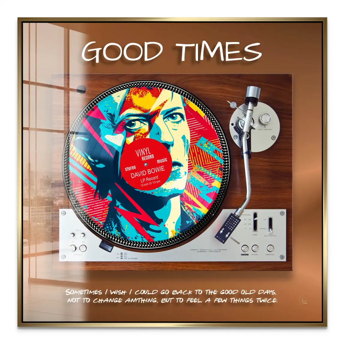 Retro Vibes David Bowie Acrylglas Bild