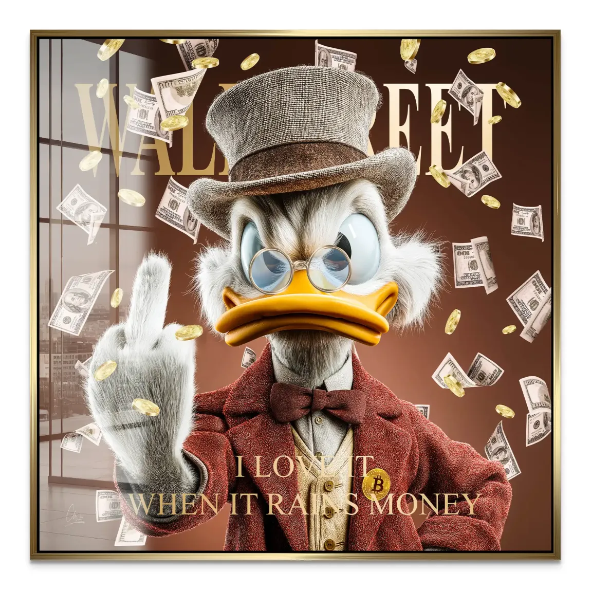 Money Empire Dagobert Duck Acrylglas Bild