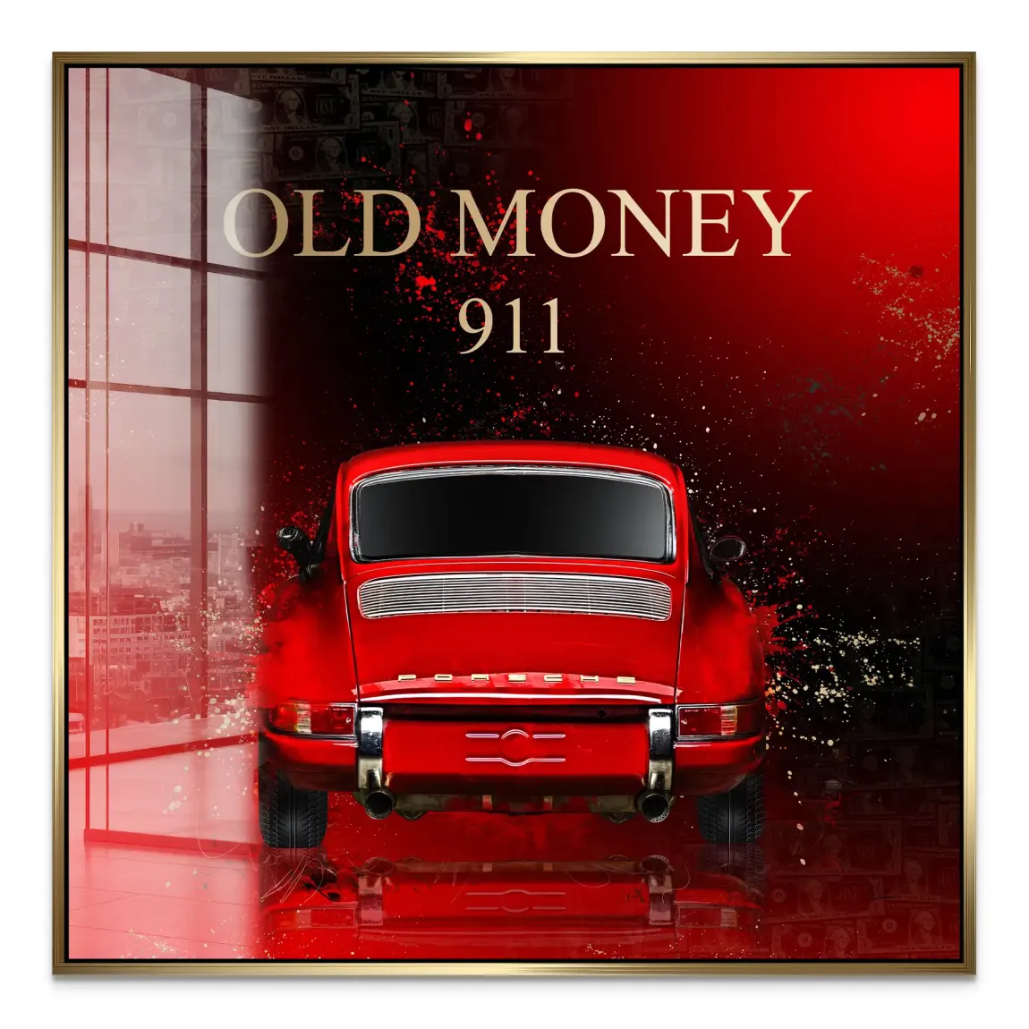 Red Elegance Porsche 911 Acrylglas Bild - INGALERIE | Dein Onlineshop für moderne Wandbilder