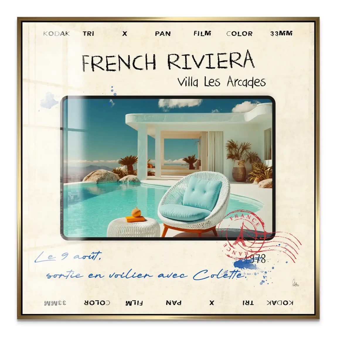 French Riviera Chic Wild Acrylglasbild