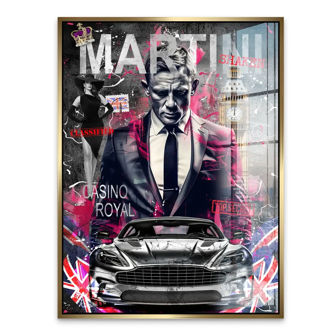 James Bond Royale Martini Acrylglasbild