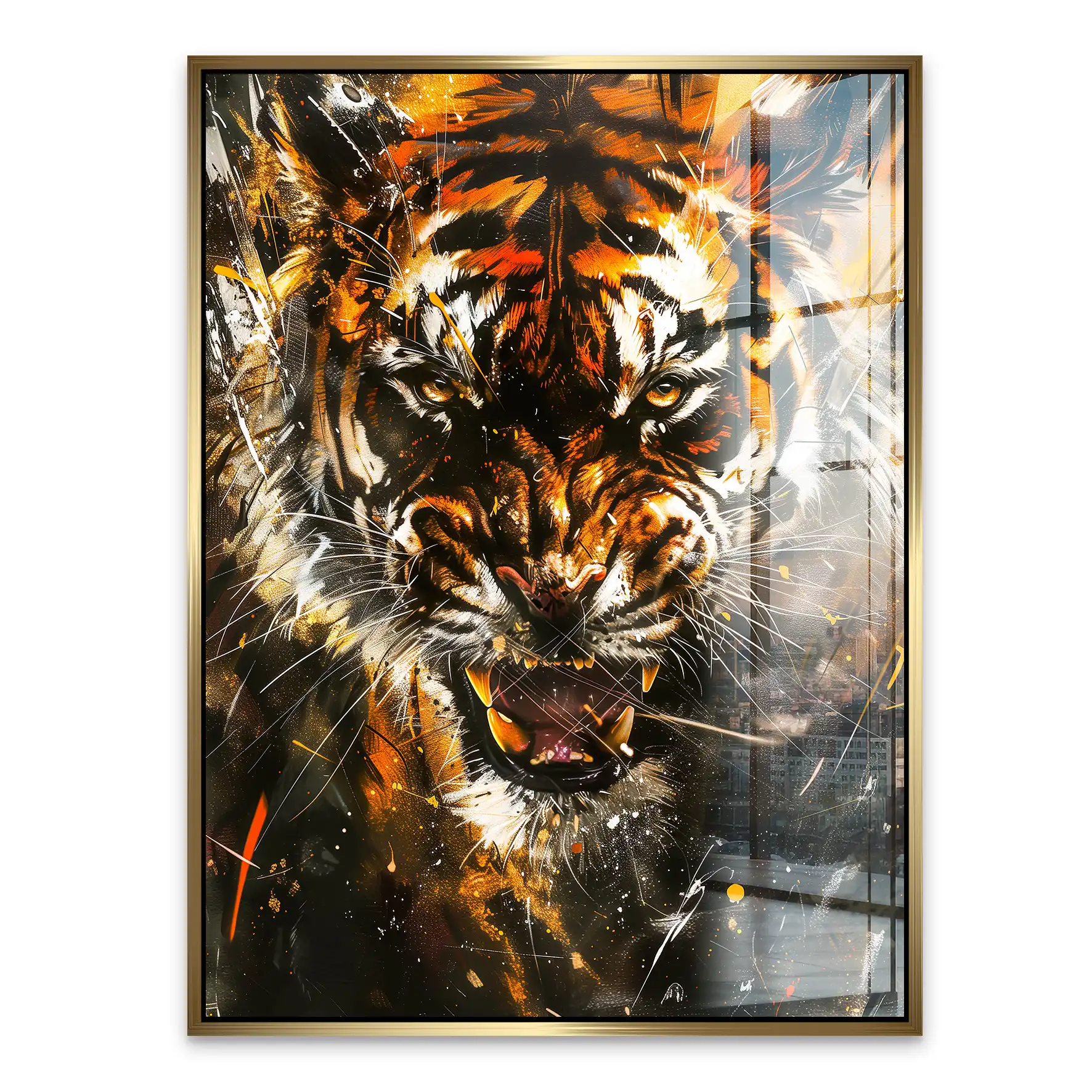 Tiger Abstrakt Acrylglas Bild INGALERIE