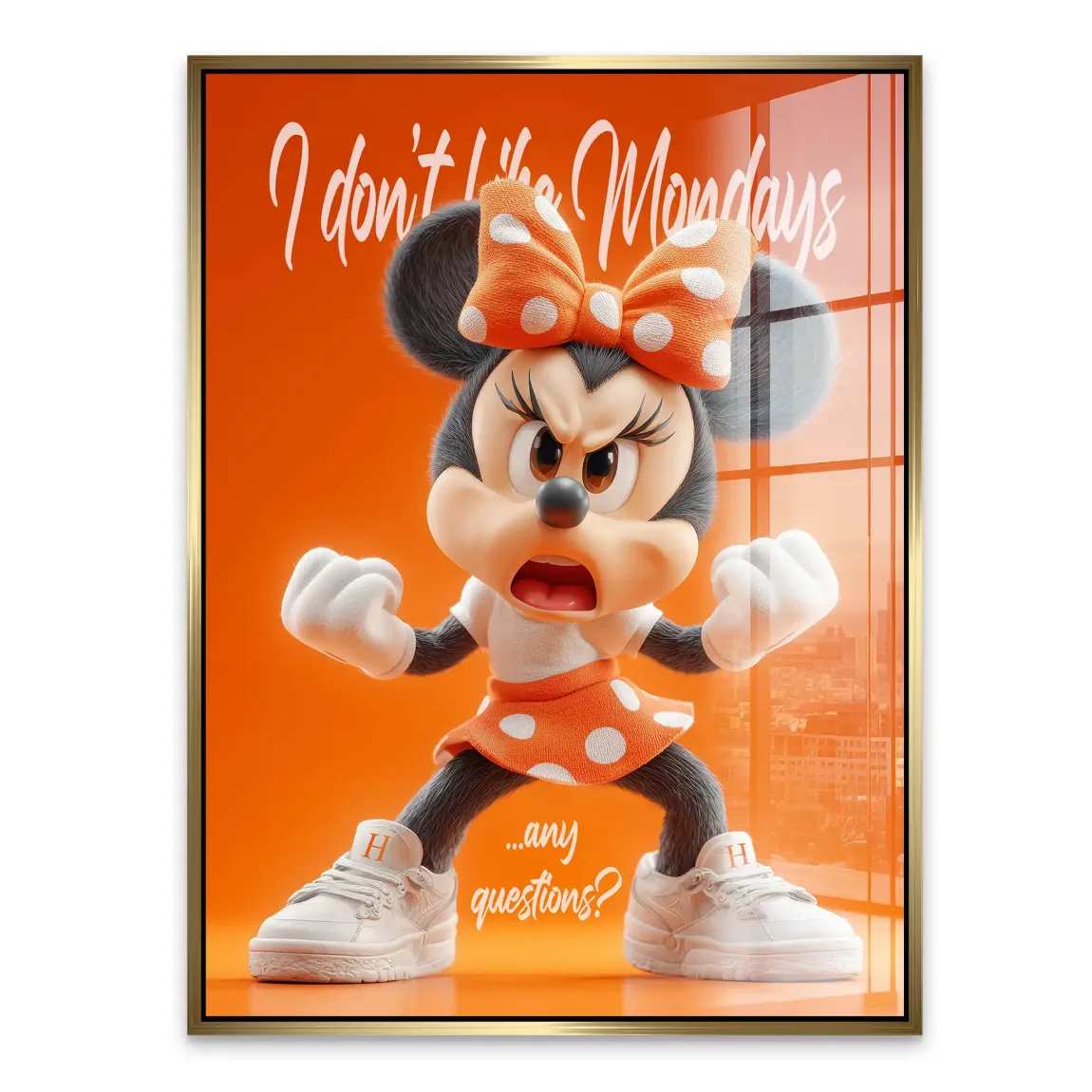Monday Mood Minnie Maus Acrylglasbild