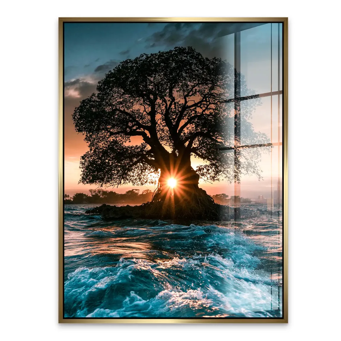 Sonnenbaum Acrylglasbild