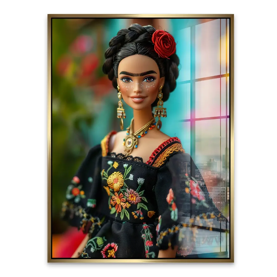 Frida Barbie Smile Acrylglasbild