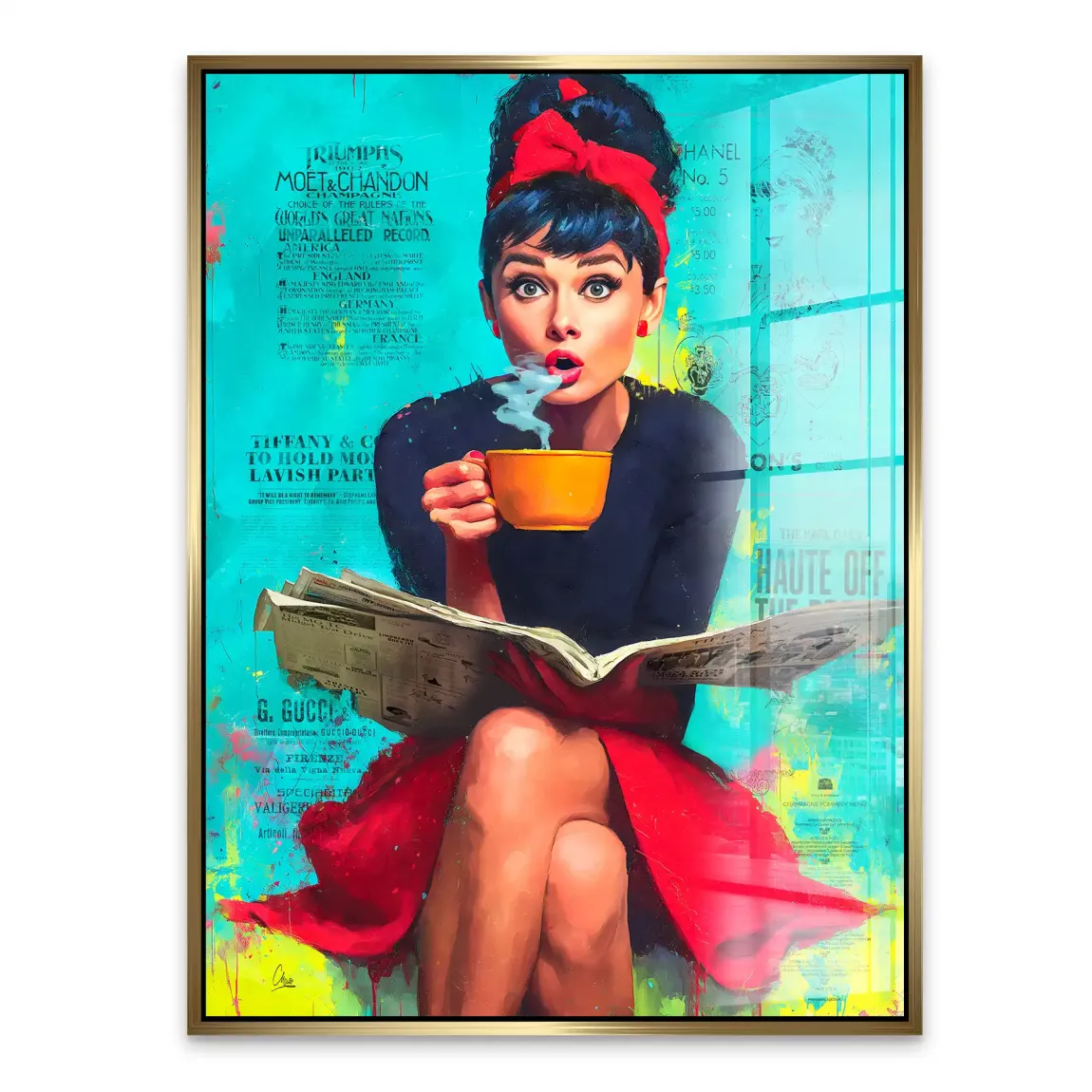 Audrey News Pop Art Acrylglasbild INGALERIE