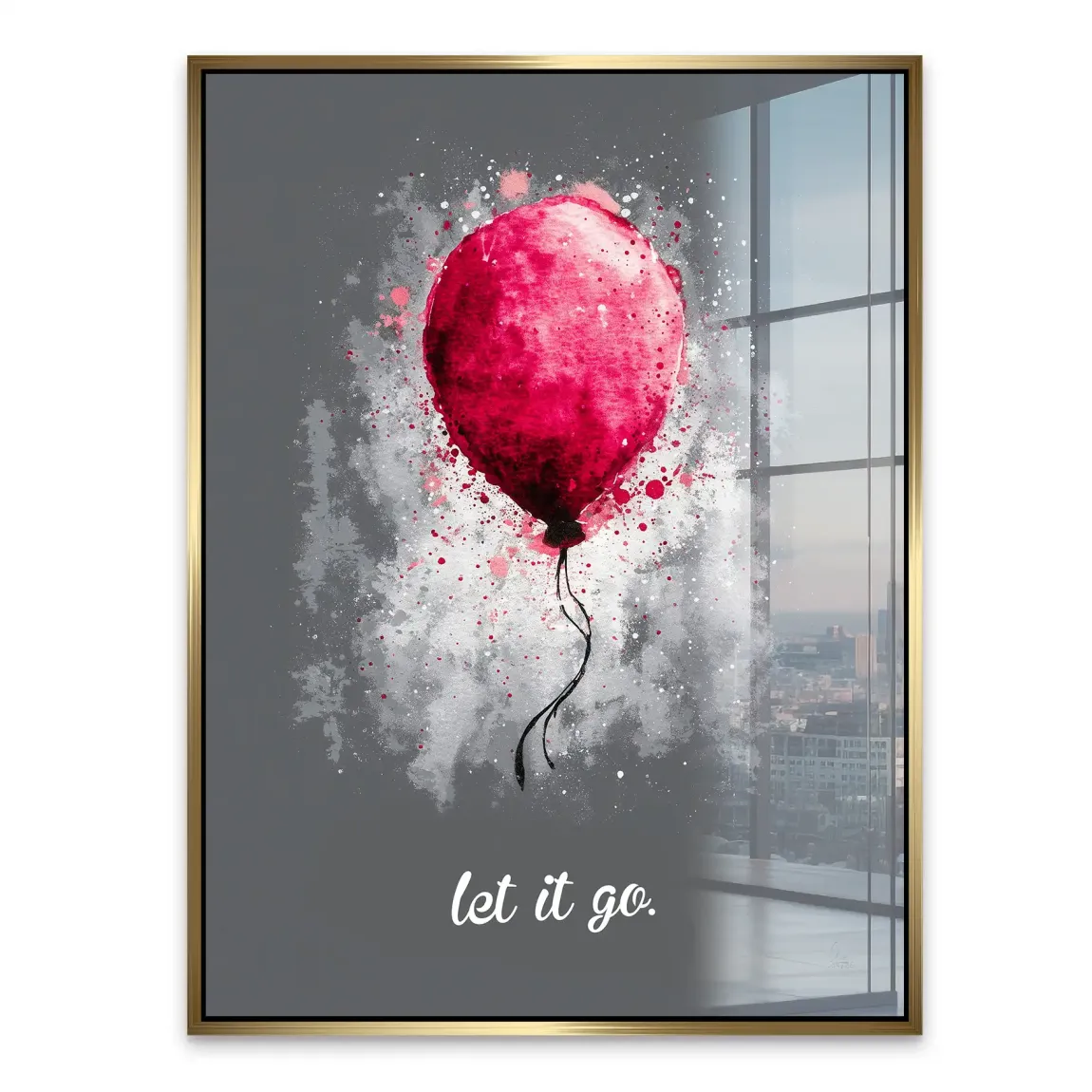 Let it go Ballon Acrylglasbild