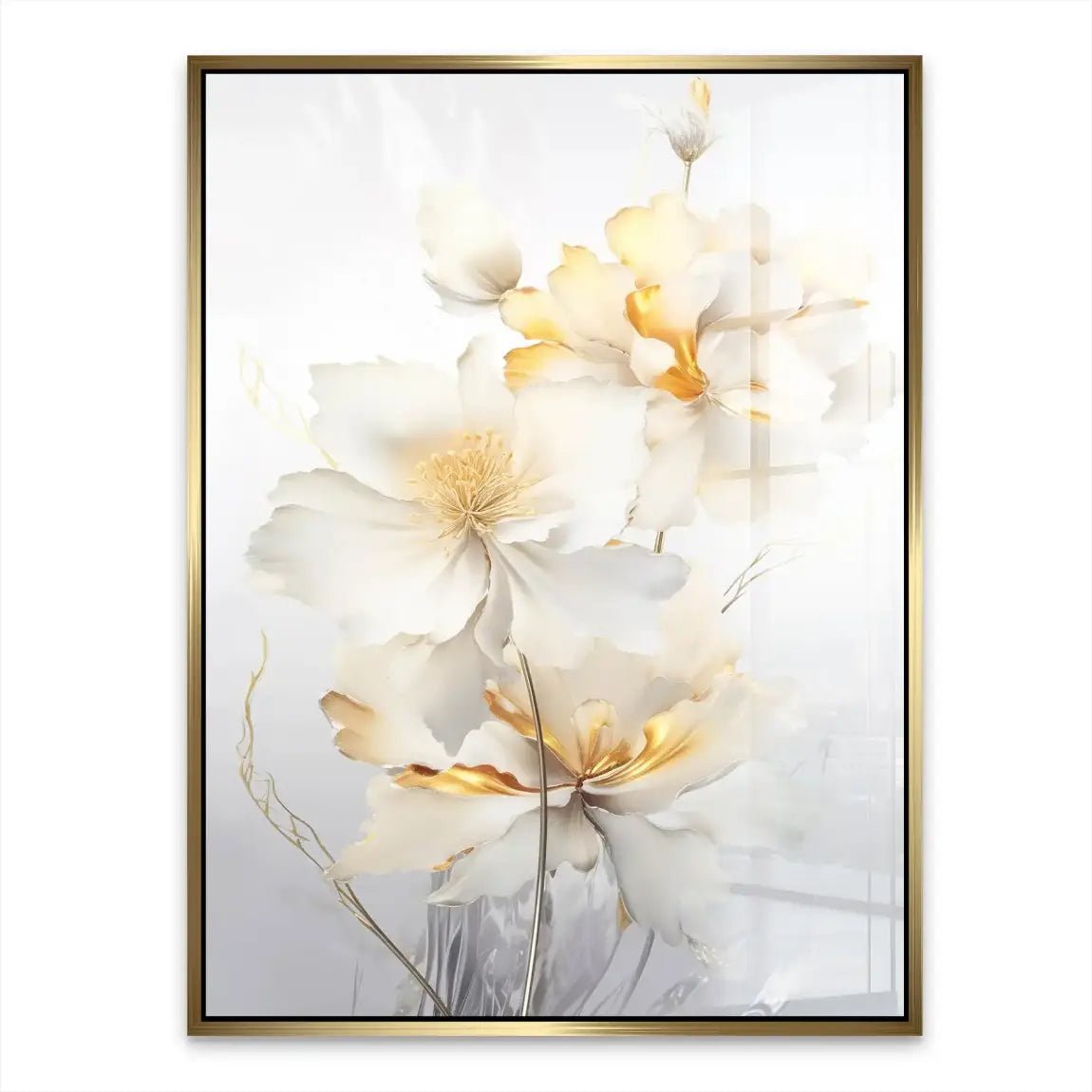 White Flower Acrylglasbild INGALERIE