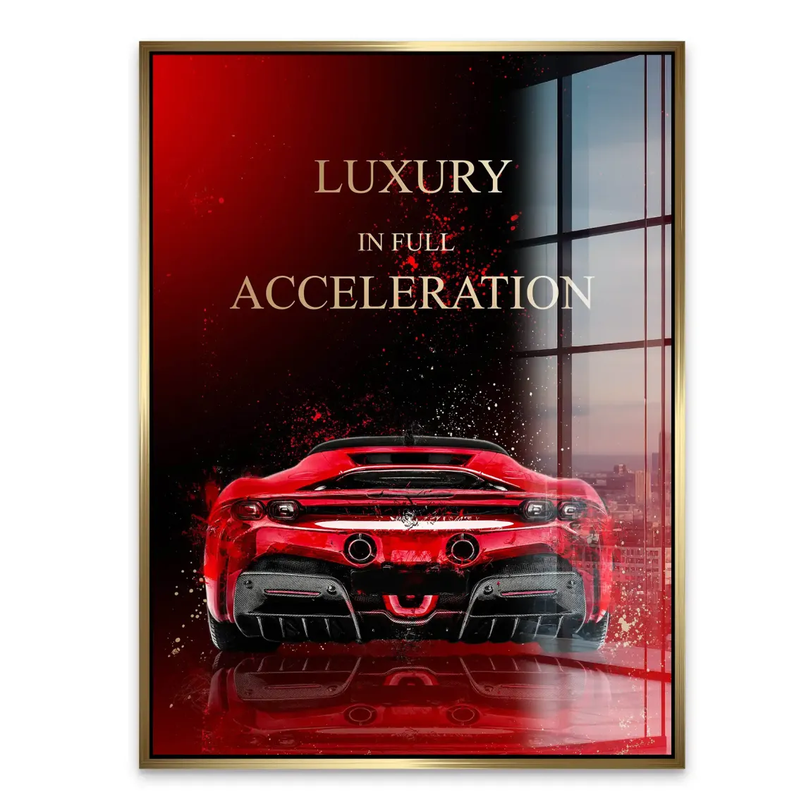 Ferrari Red Art Acrylglasbild