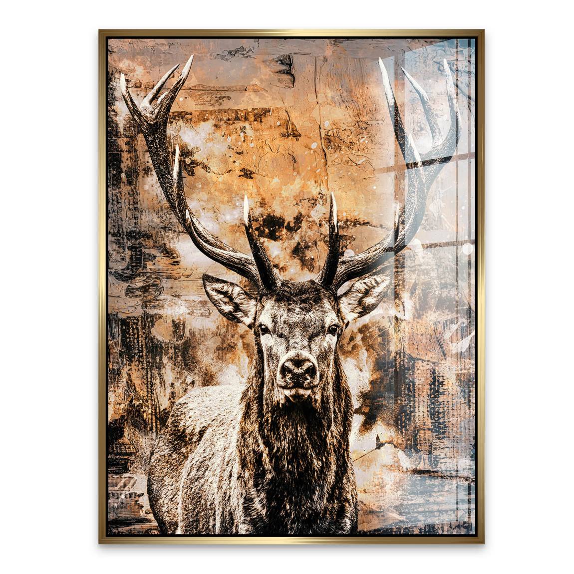 Hirsch Abstrakt Art Acrylglasbild