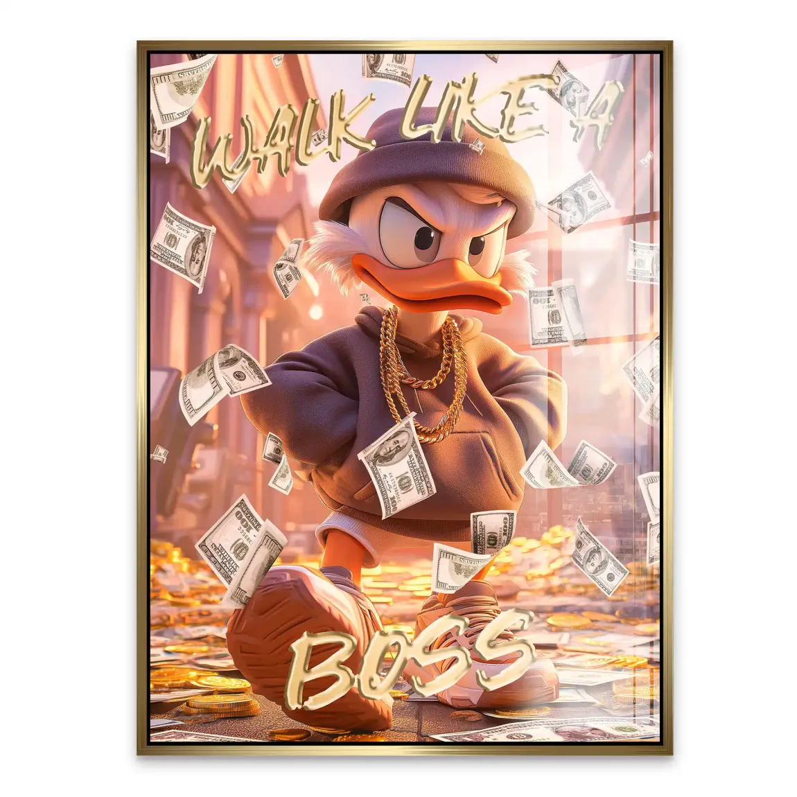 Dagobert Walk Like a Boss Acrylglasbild