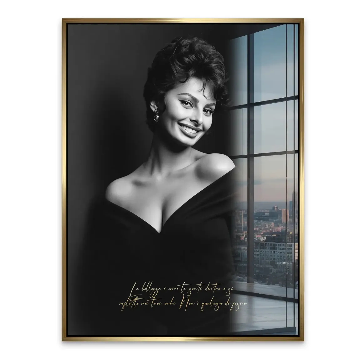 Sophia Loren Sorriso Acrylglasbild