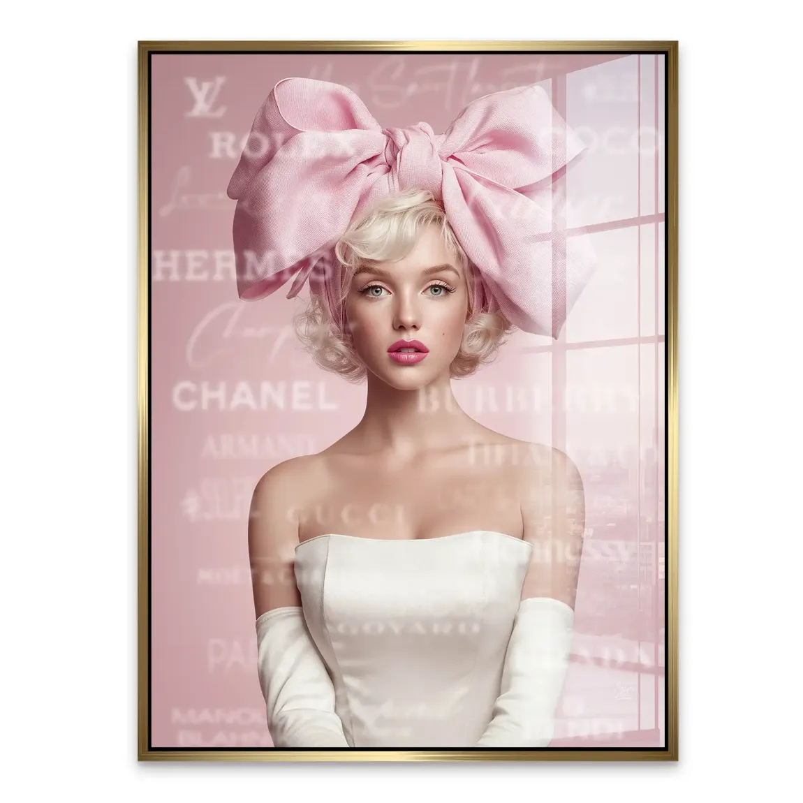 Marilyn Monroe Couture Pop Art Acrylglasbild