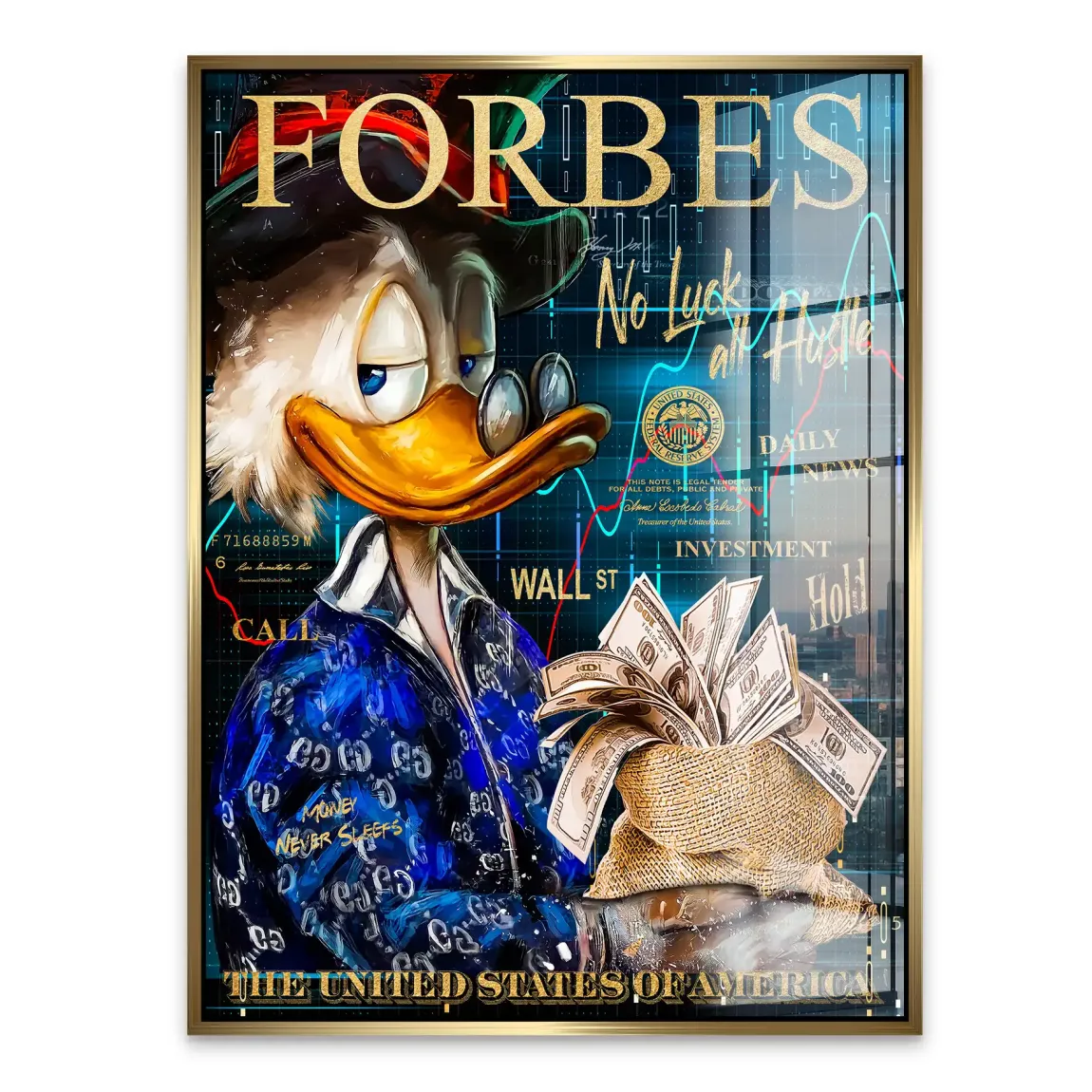 Dogobert Money Empire Acrylglasbild