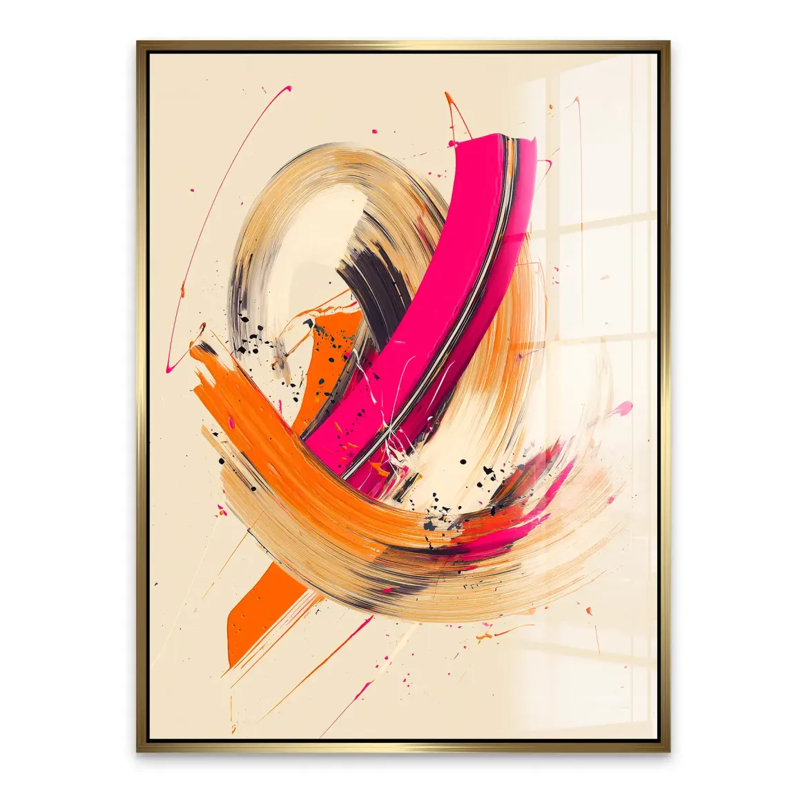 Bewegte Farbe Abstrakt Acrylglasbild