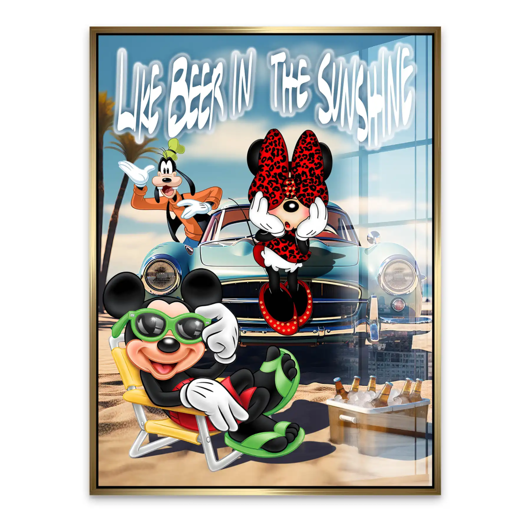 Micky & Minnie Maus like Beer Acrylglas Bild INGALERIE