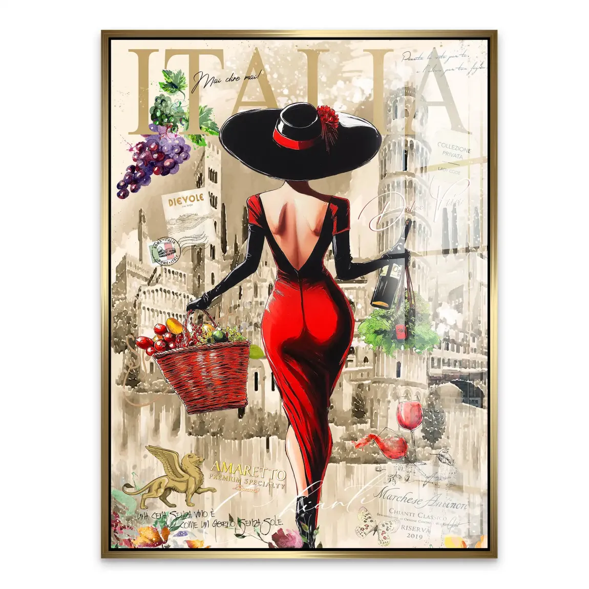 Dolce Vita Rosso Flair Acrylglasbild INGALERIE
