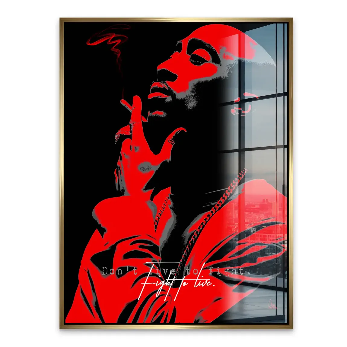 Tupac Fight Acrylglasbild