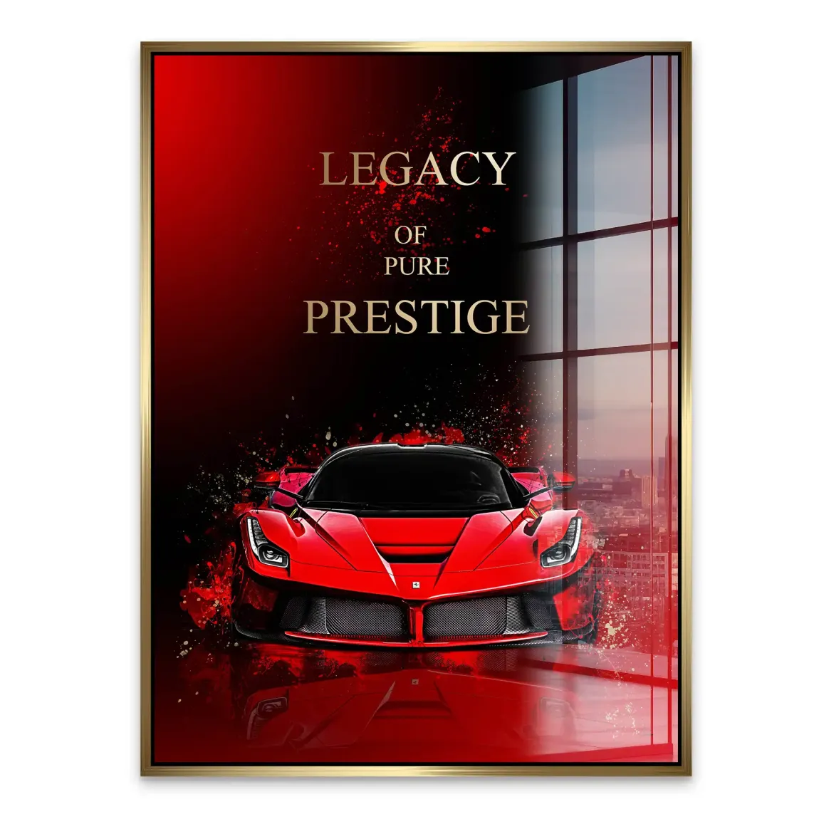 Red Prestige Ferrari Acrylglasbild