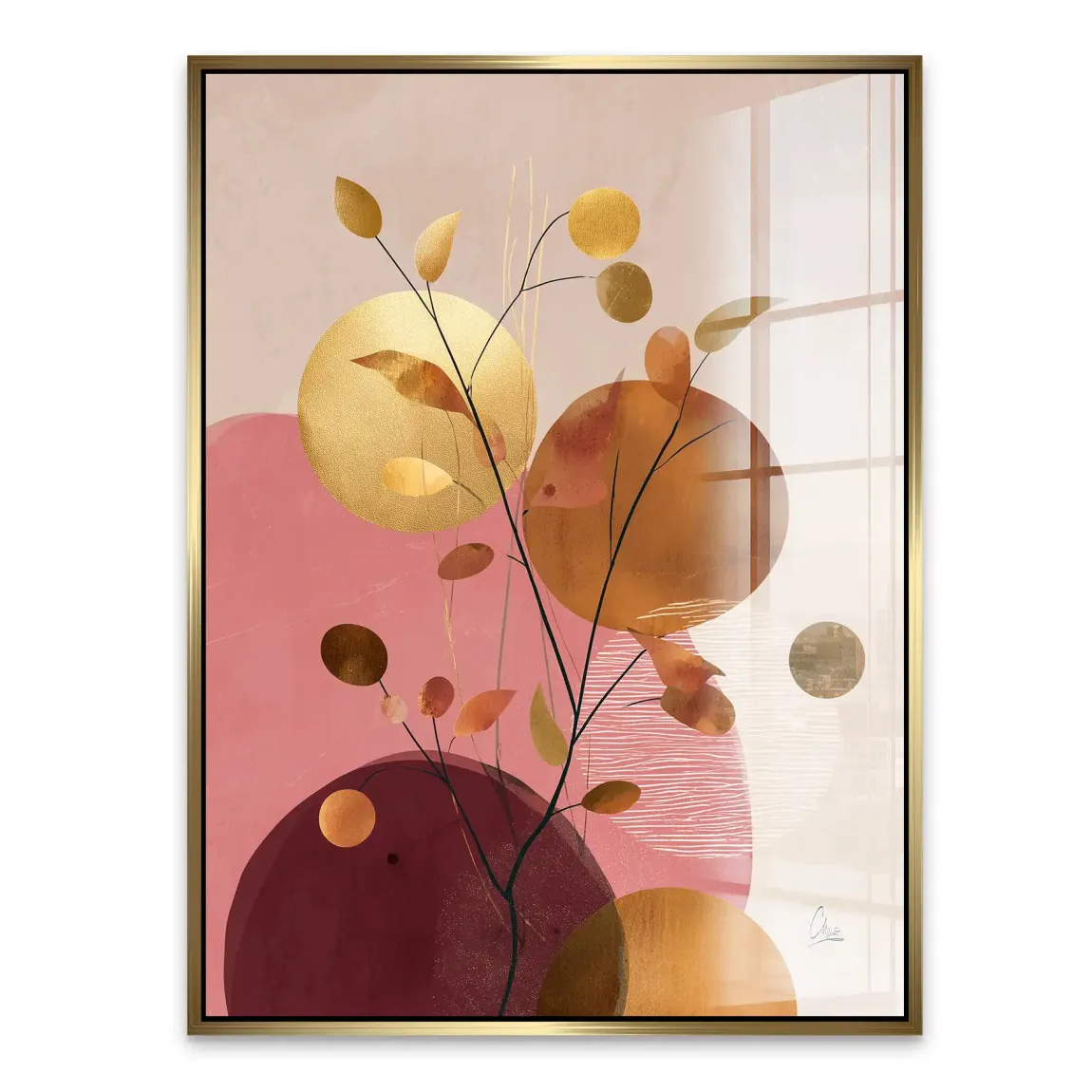 Golden Terra Harmony Acrylglasbild