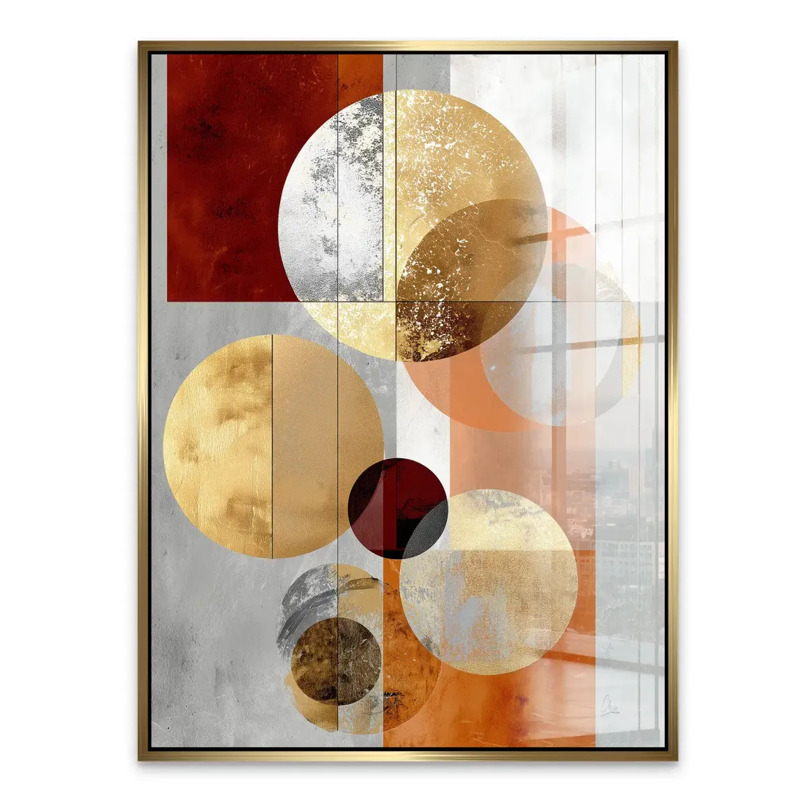 Golden Orbit Acrylglasbild