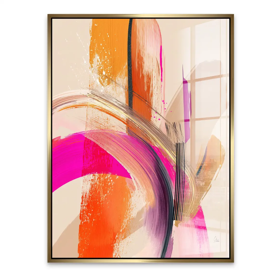 Amber Wave Acrylglasbild