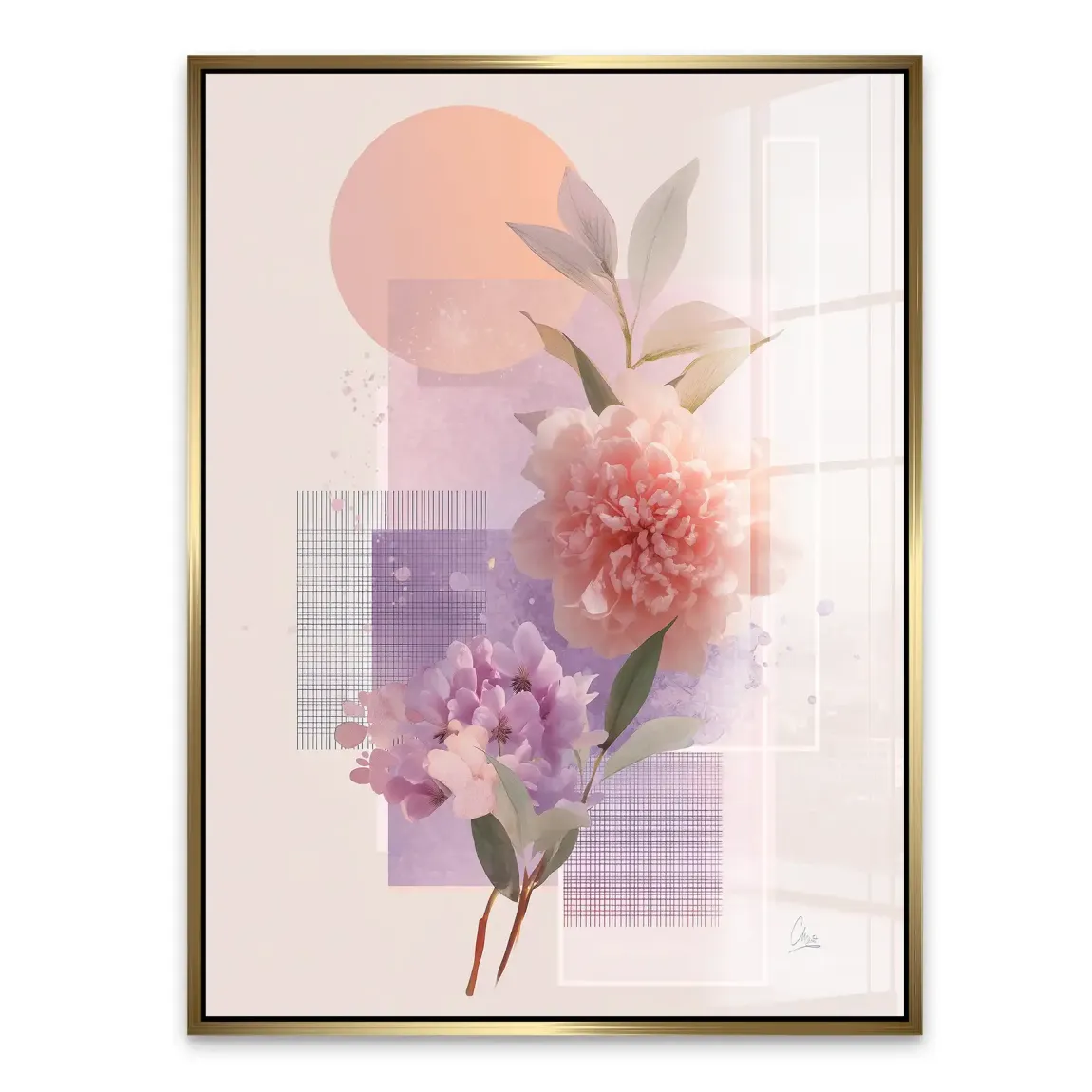 Soft Petal Harmony Acrylglasbild