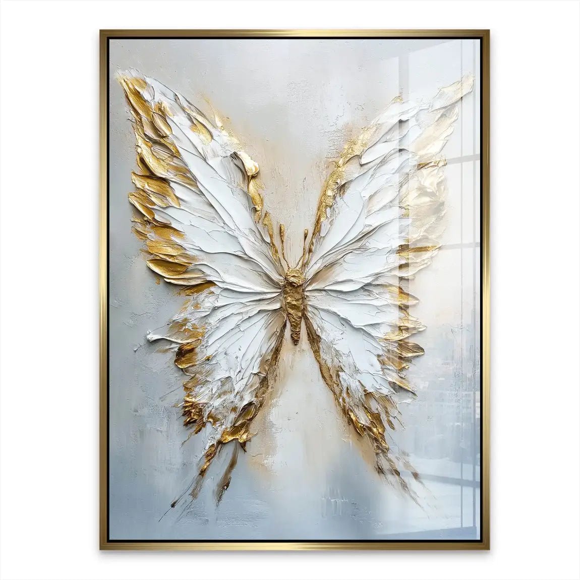 Schmetterling Gold Style Acrylglasbild INGALERIE