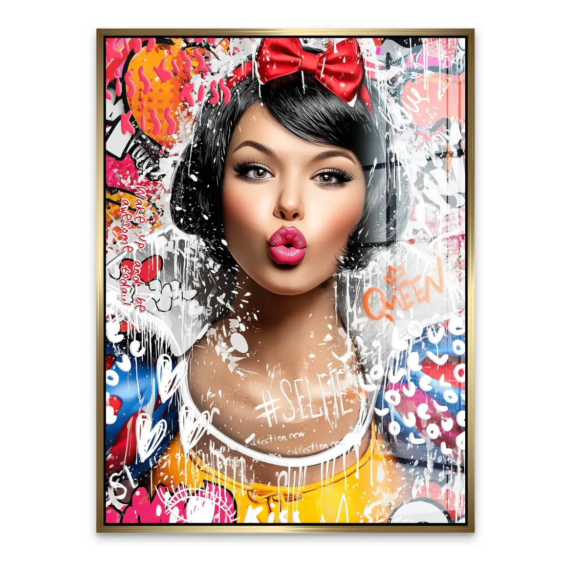 Schneewittchen Pop Art Queen Acrylglasbild
