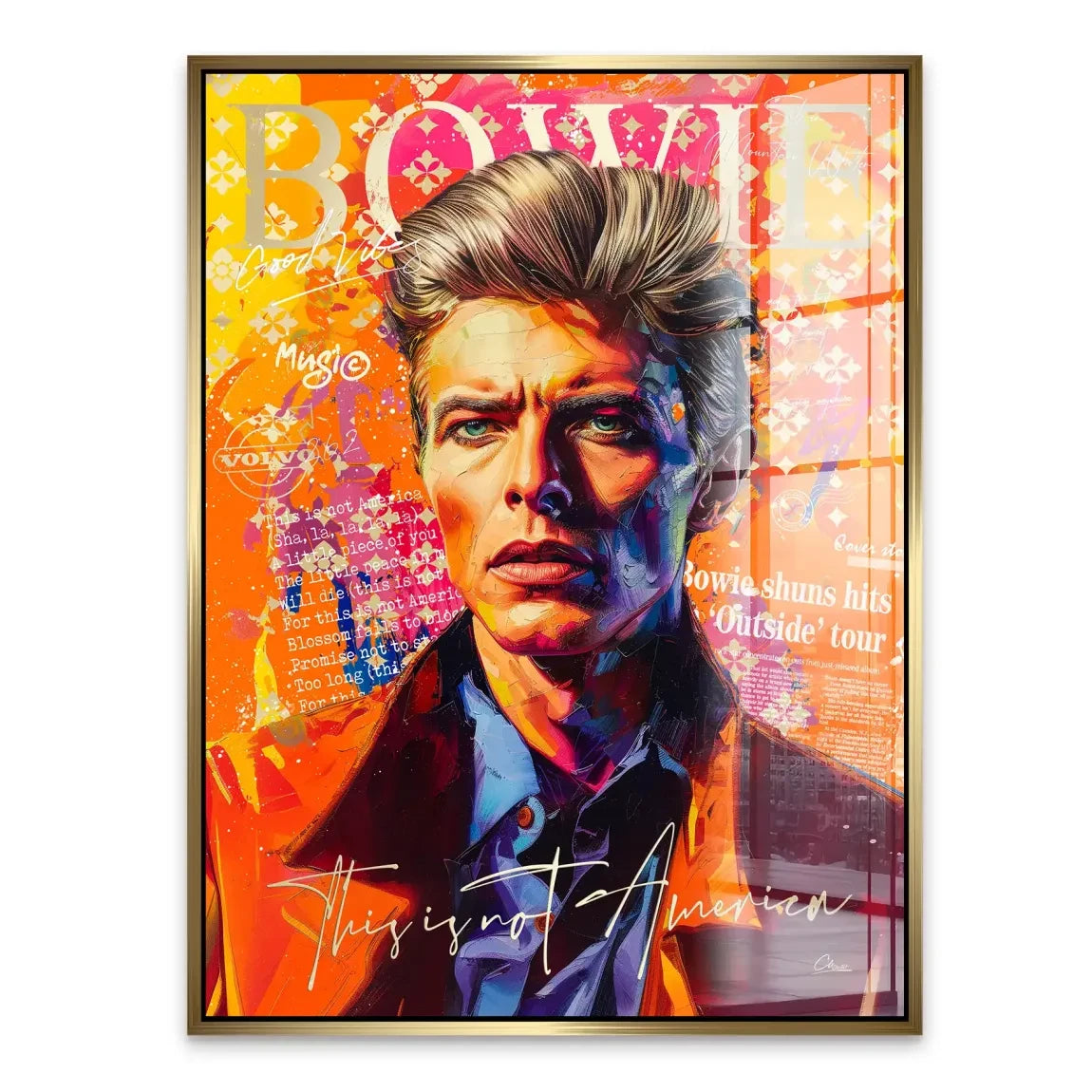 Bowie America Pop Art Acrylglasbild INGALERIE