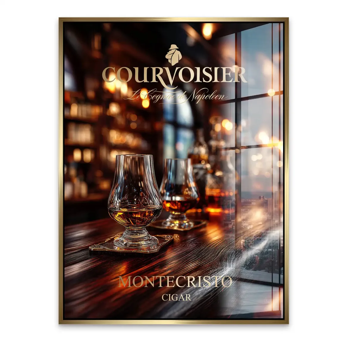 Amber Delight Cognac Acrylglasbild