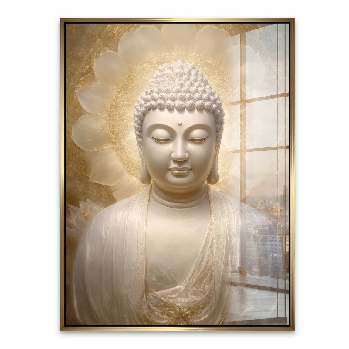 Goldener Buddha Acrylglasbild