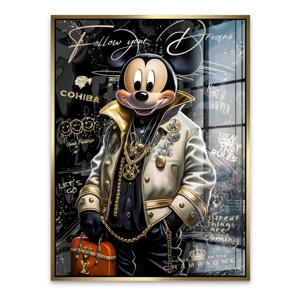 Micky Maus Dreams Pop Art Style Acrylglas Bild INGALERIE