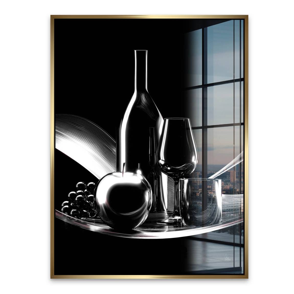 Wein Noir Acrylglasbild