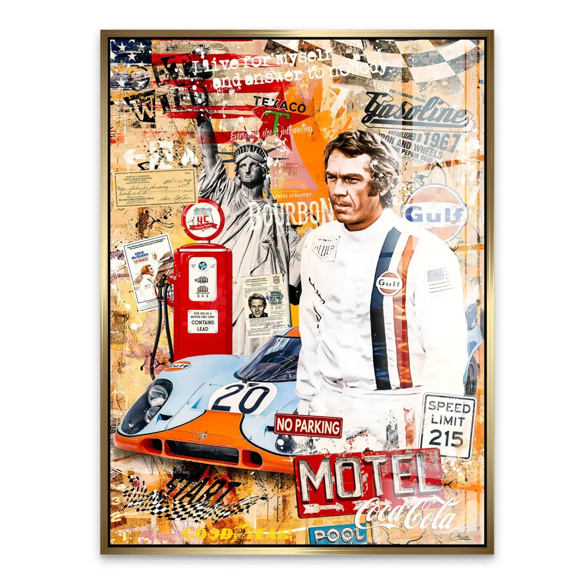 Steve McQueen Gasoline Spirit Acrylglasbild