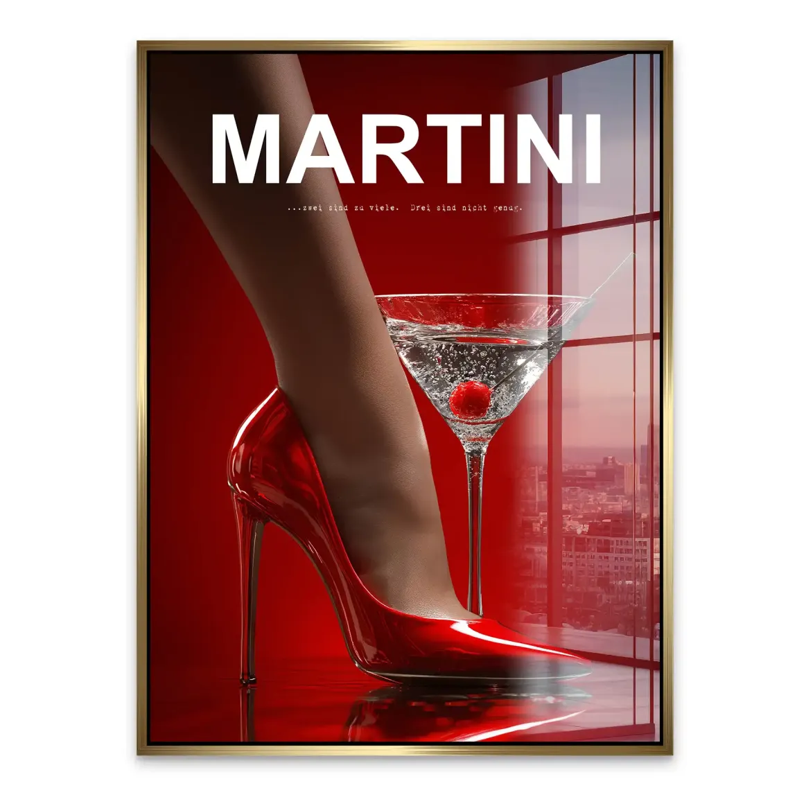 Martini Red Desire Acrylglasbild