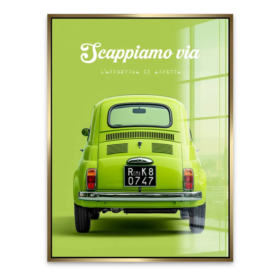 Fiat 500 Italia Acrylglasbild