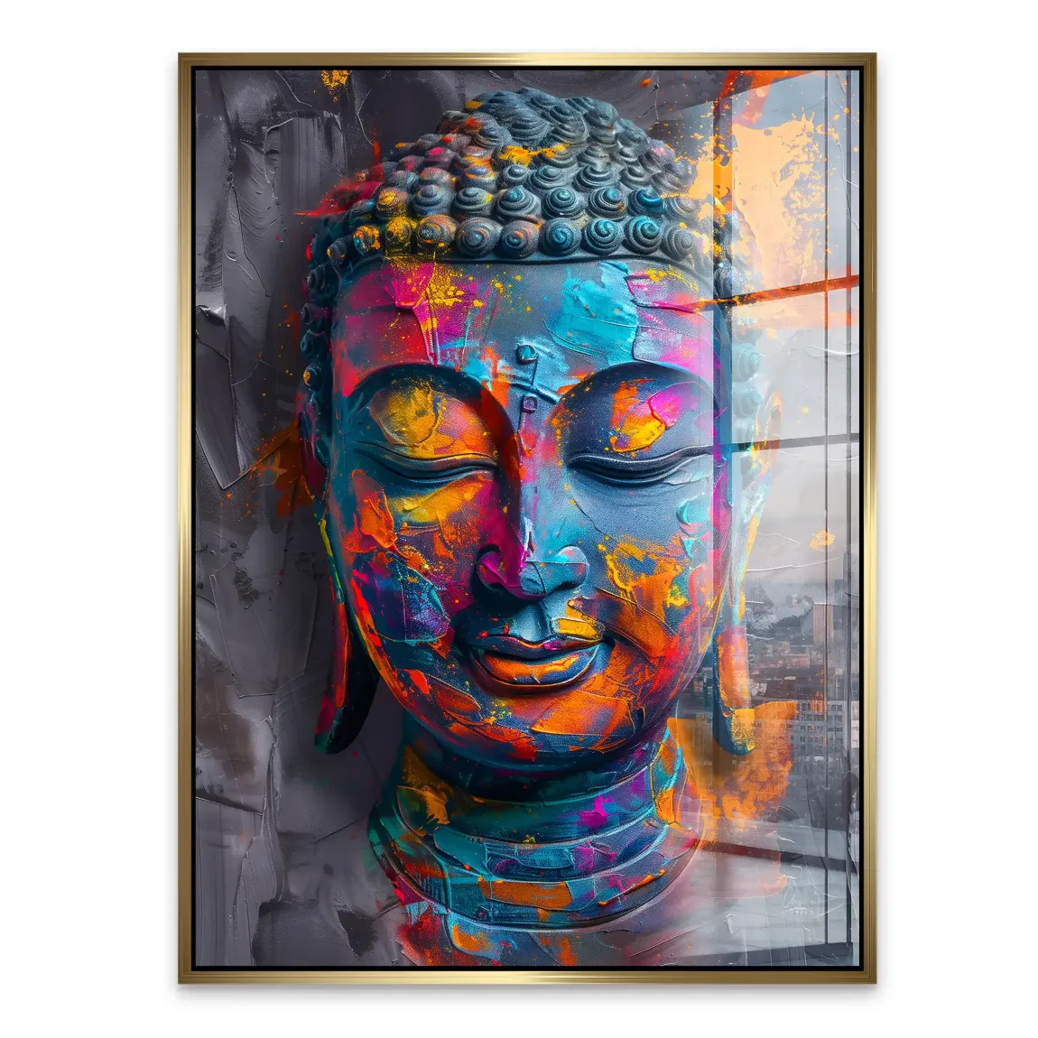 Buddha Farbpoesie Acrylglasbild