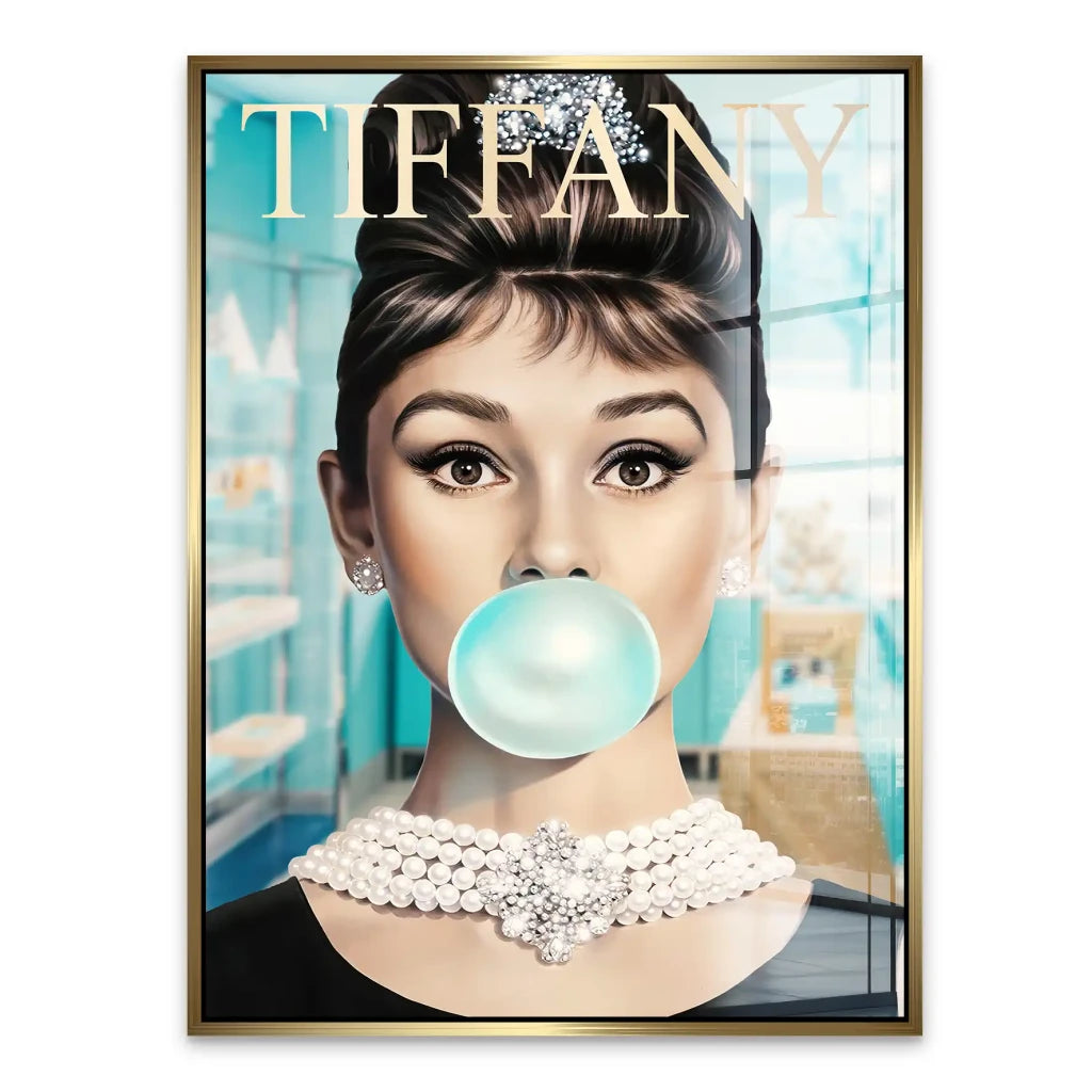 Audrey Bubble Gum Acrylglas Bild INGALERIE