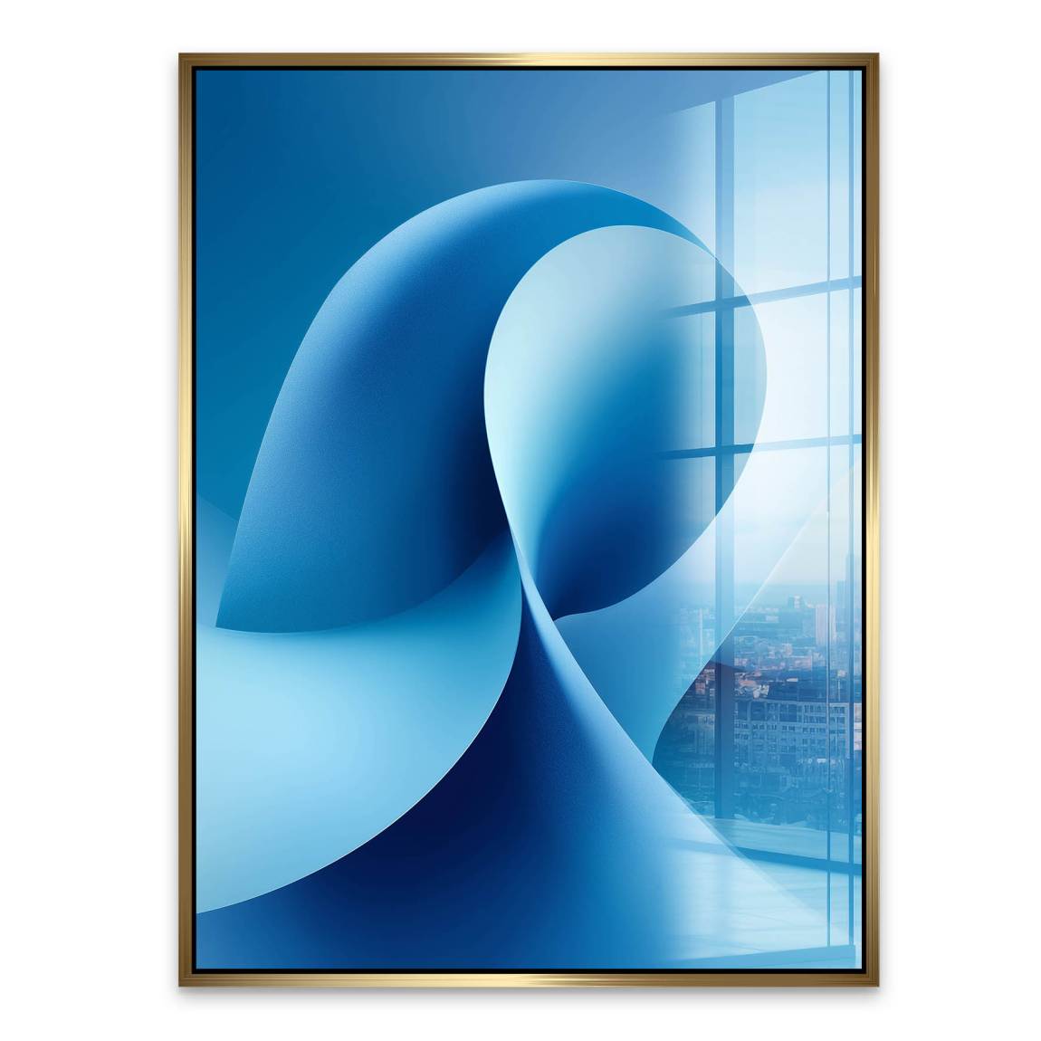 Blaue Welle Acrylglasbild