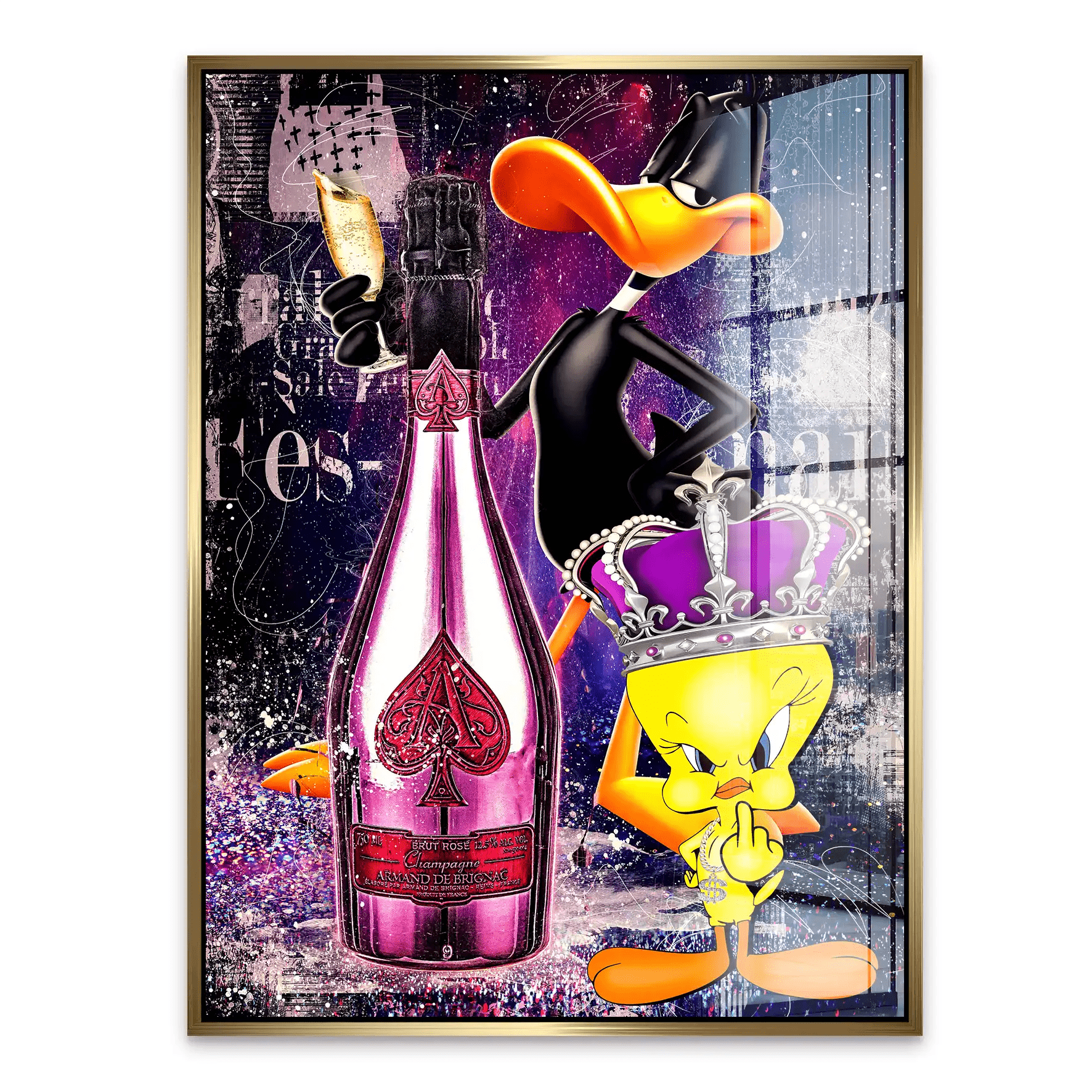 Duffy & Tweety Champagner Acrylglas Bild INGALERIE