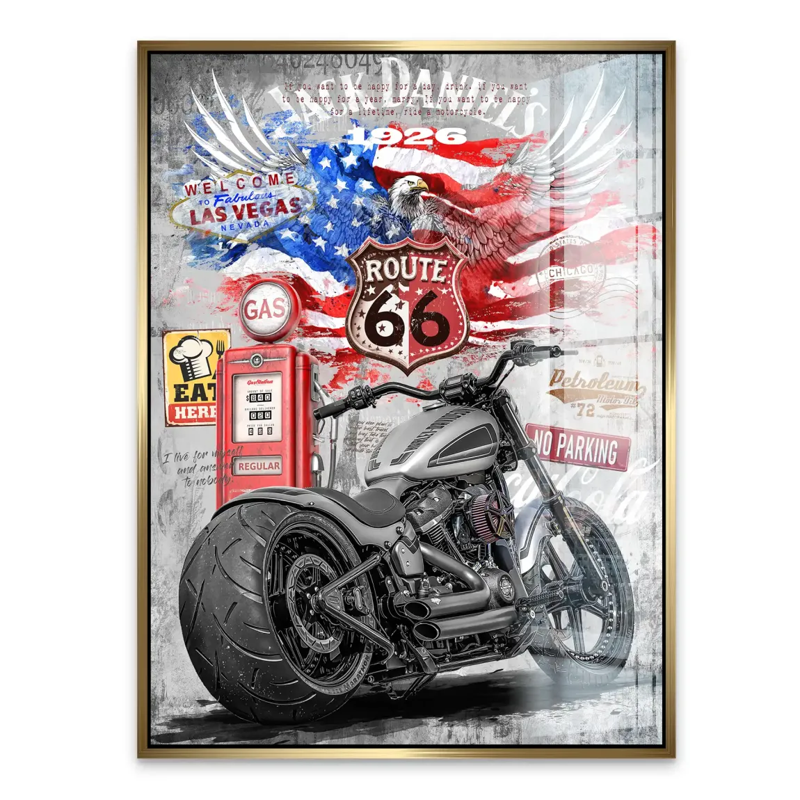 Harley Road Pop Art Acrylglasbild