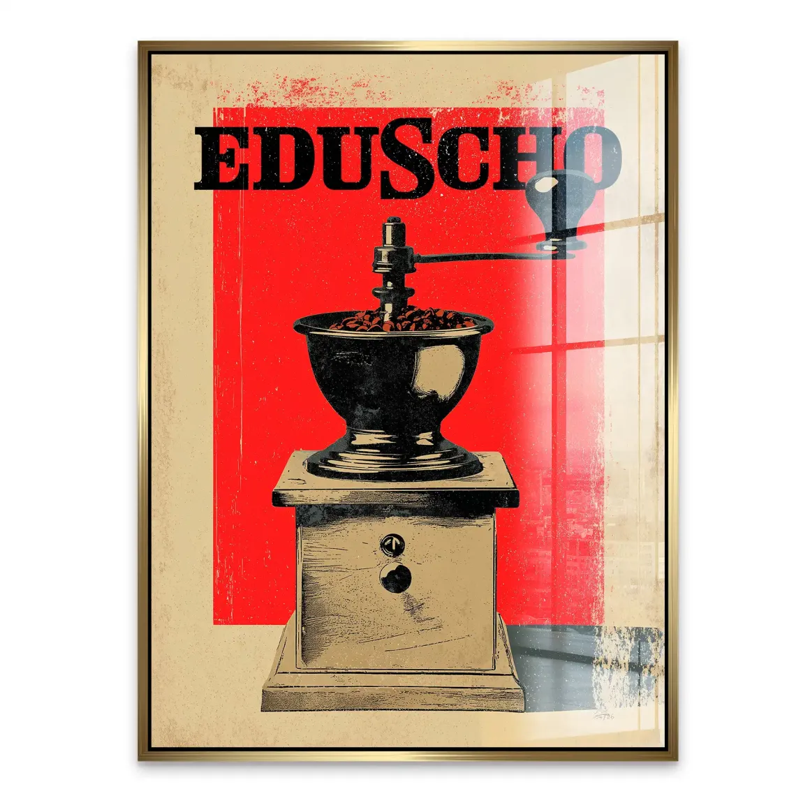 Eduscho Kaffeemühle Acrylglasbild