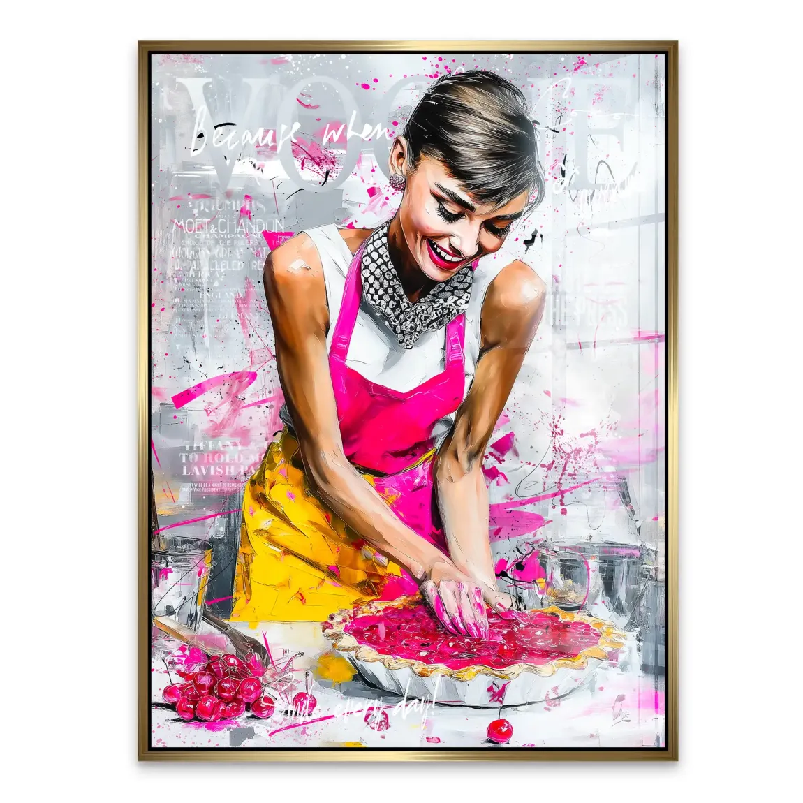 Cherry Bliss Audrey Hepburn Acrylglasbild