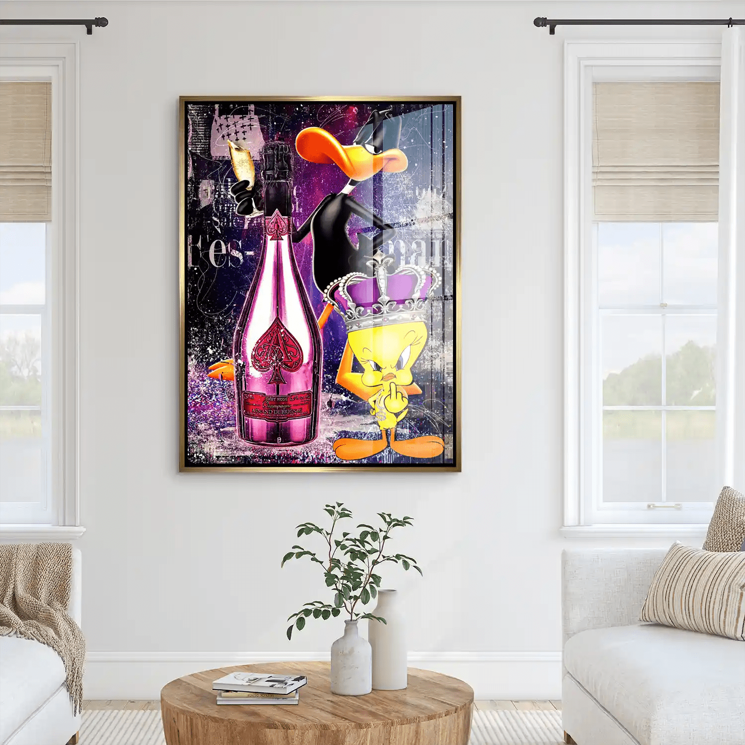 Duffy & Tweety Champagner Acrylglas Bild INGALERIE