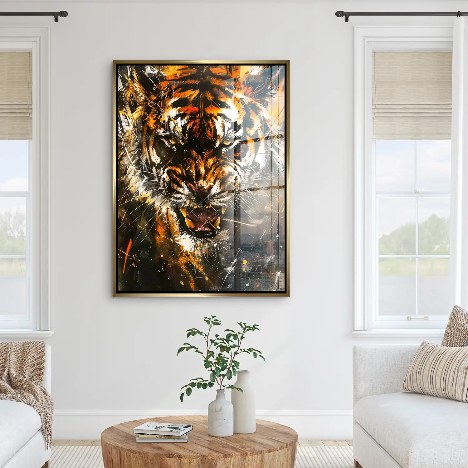 Tiger Abstrakt Acrylglas Bild INGALERIE