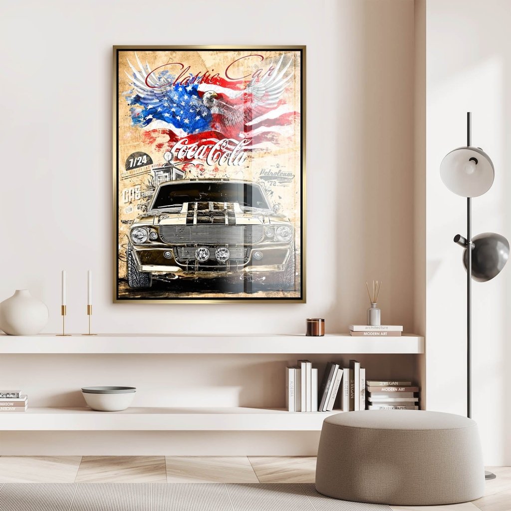 Ford Mustang Pop Art Retro Style Acrylglas Bild INGALERIE