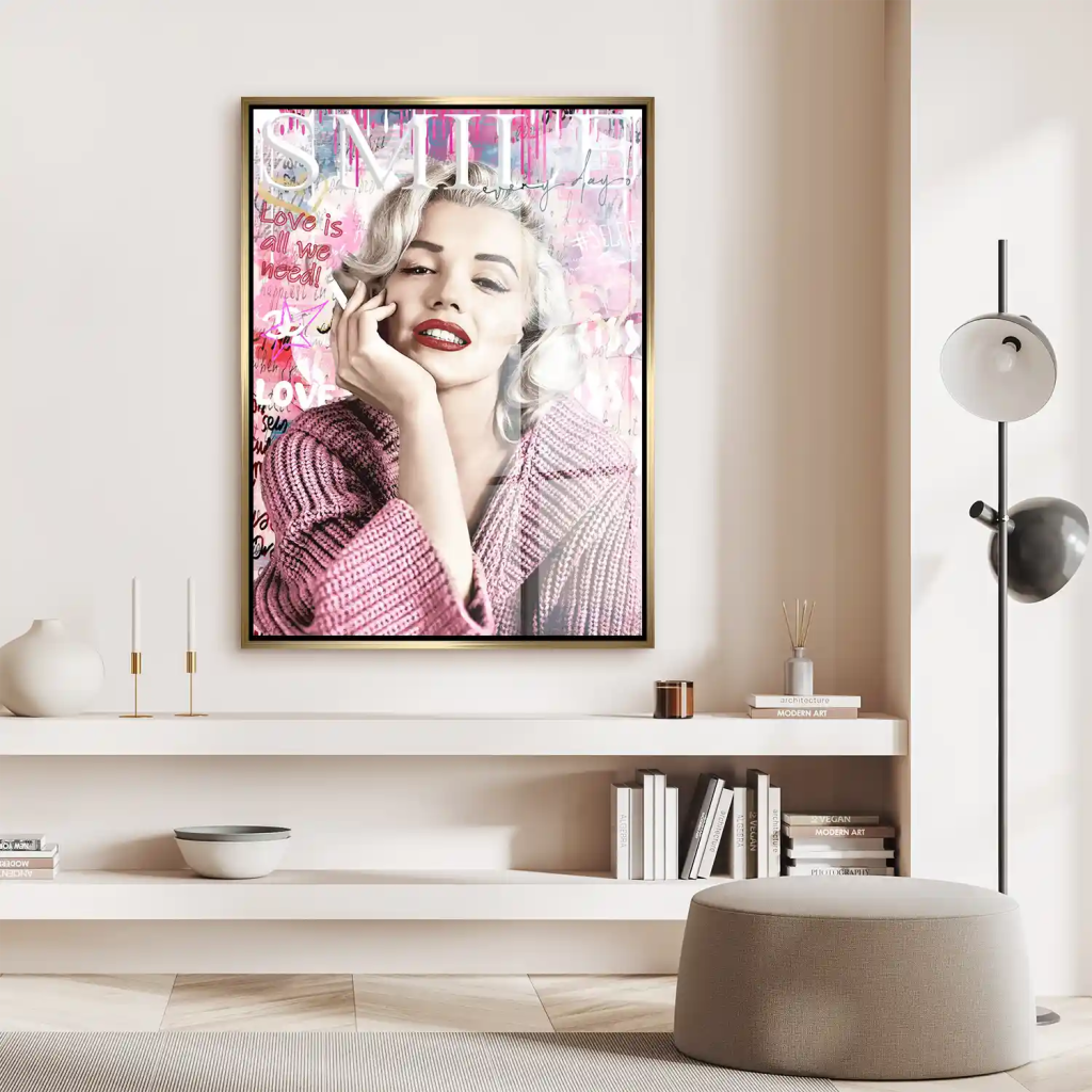 Pop Art Marilyn Monroe Smile Acrylglas Bild INGALERIE